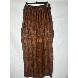 Vintage Gold Label Victoria's Secret Elastic Waist Lounge Beach Pants Brown Xl